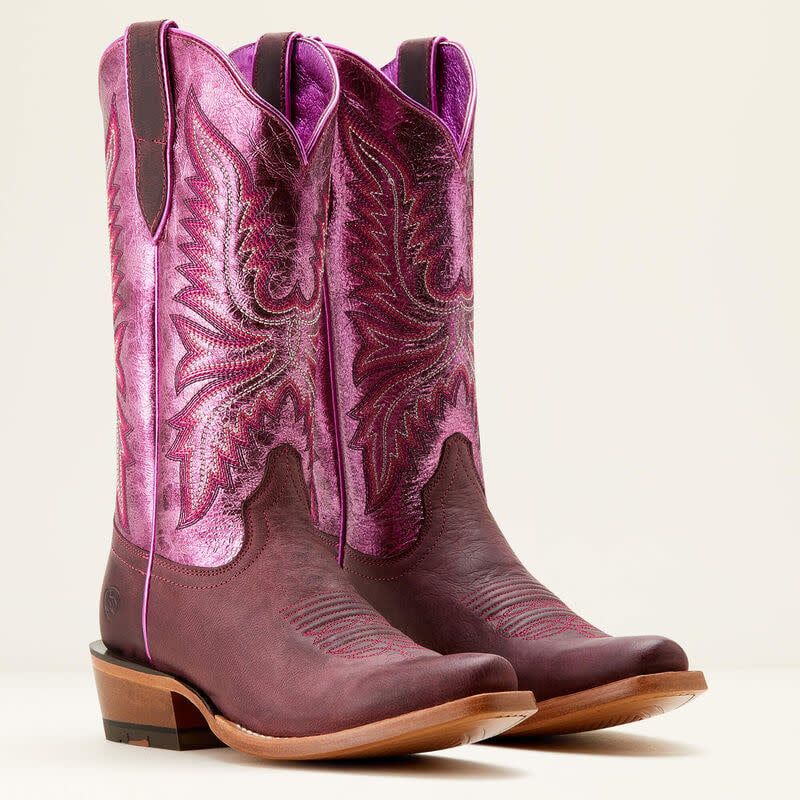 ARIAT FUTURITY FLASH WESTERN BOOT- GRAPE/MAGENTA