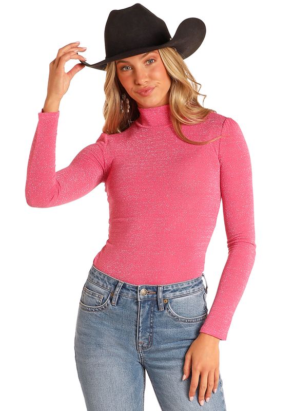 LUREX TURTLENECK TOP