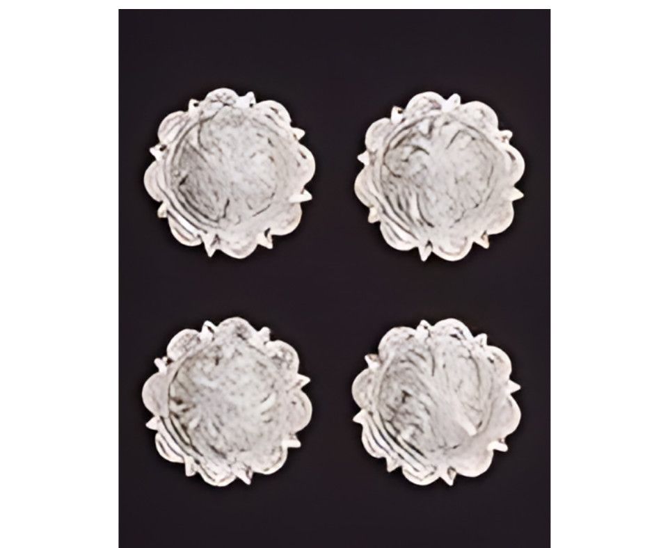 MAGNET ARENA TAG HOLDER CONCHO SILVER 1" SCALLOP