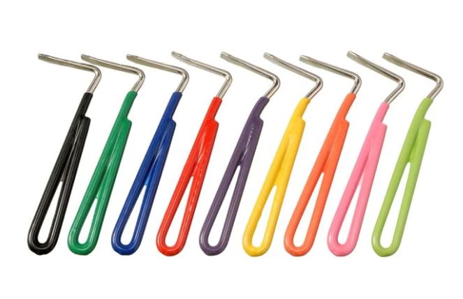 TOUGH 1 VINYL HANDLE HOOF PICK, MULTIPLE COLORS
