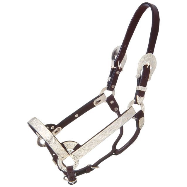 TOUGH 1 MINIATURE DELUXE SILVER SHOW HALTER