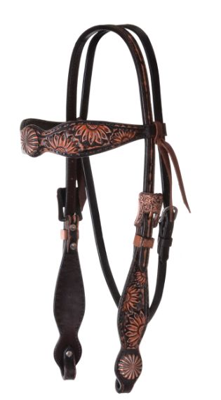 CIRCLE Y VINTAGE SUNFLOWER BROWBAND HEADSTALL