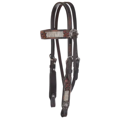 CIRCLE Y PONY INLAID FILIGREE BROWBAND HEADSTALL