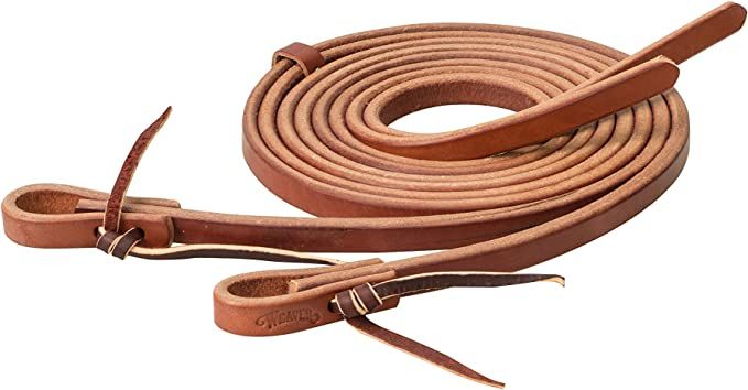 WEAVER CANYON ROSE EXTRA HEAVY HARNESS SPLIT REIN 5/8X7'