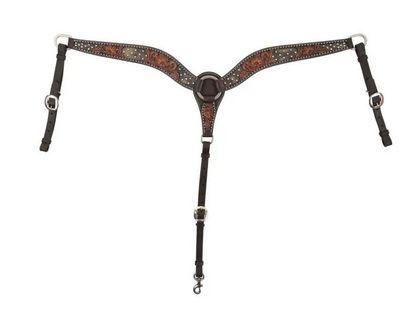 CIRCLE Y DARK FLASH ARIZONA FLOWER BREAST COLLAR