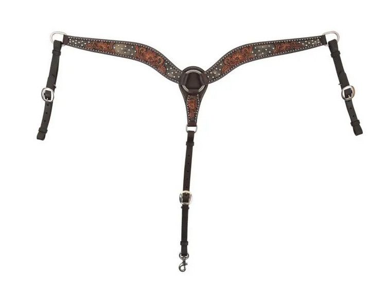 CIRCLE Y DARK FLASH ARIZONA FLOWER BREAST COLLAR