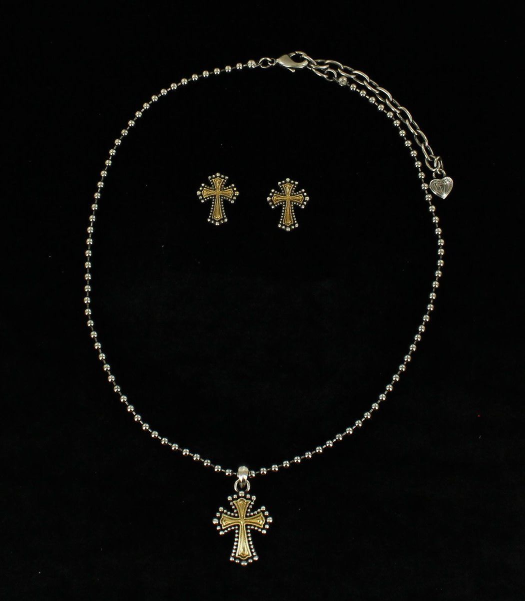 BEADED CROSS JEWELRY SET