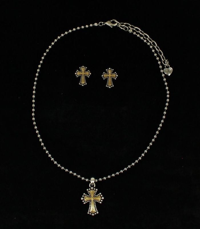 BEADED CROSS JEWELRY SET