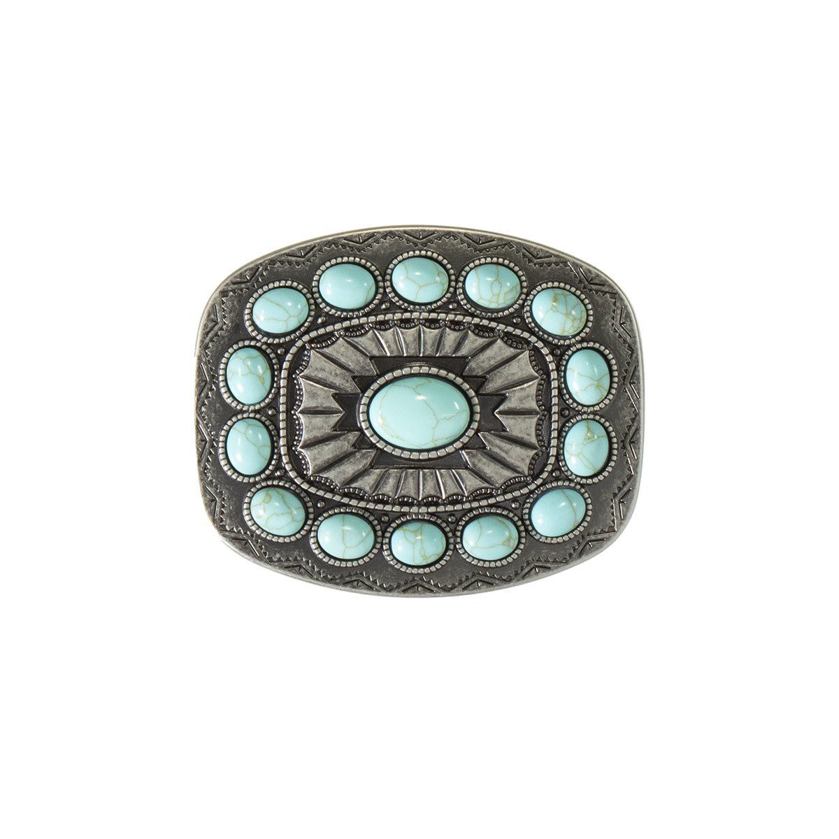 SOUTHWEST PATTERN RECTANGLE BUCKLE