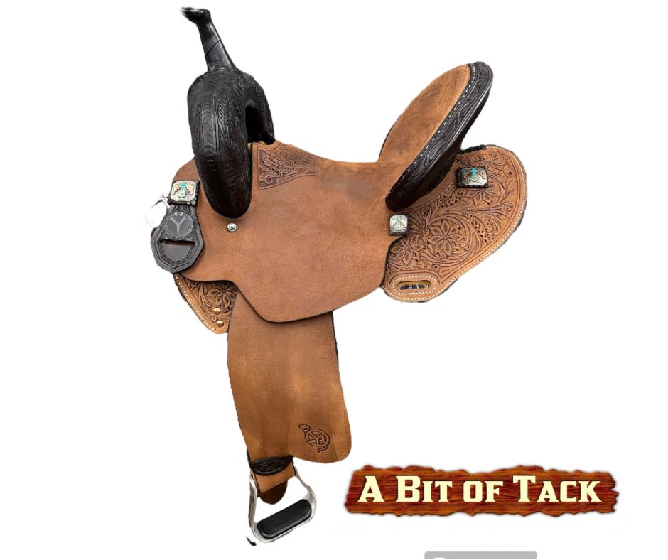 14.5" Circle Y Great Oak Barrel Saddle - Wide Fit