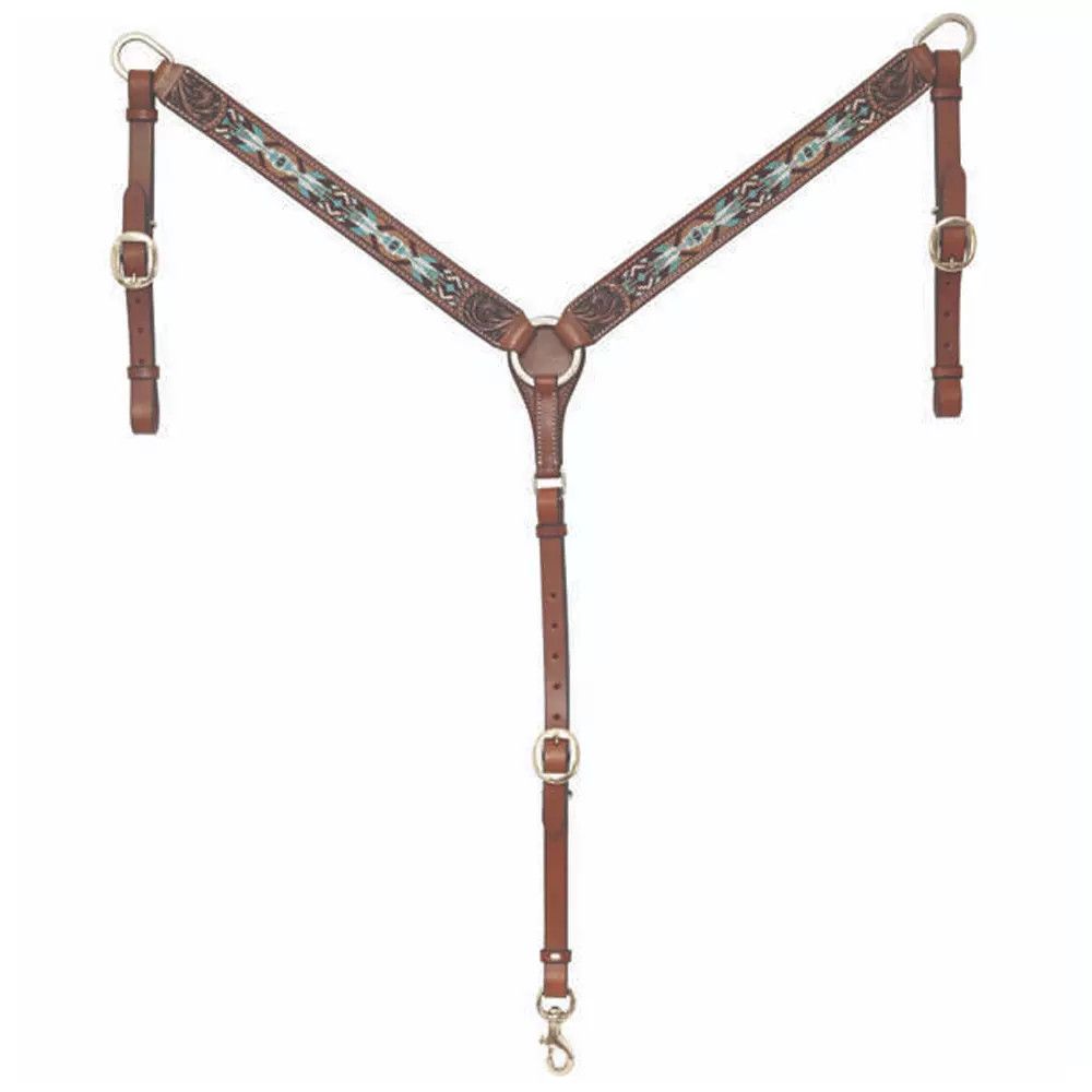 CIRCLE Y BUCKSKIN BEADED BREAST COLLAR