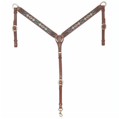 CIRCLE Y BUCKSKIN BEADED BREAST COLLAR