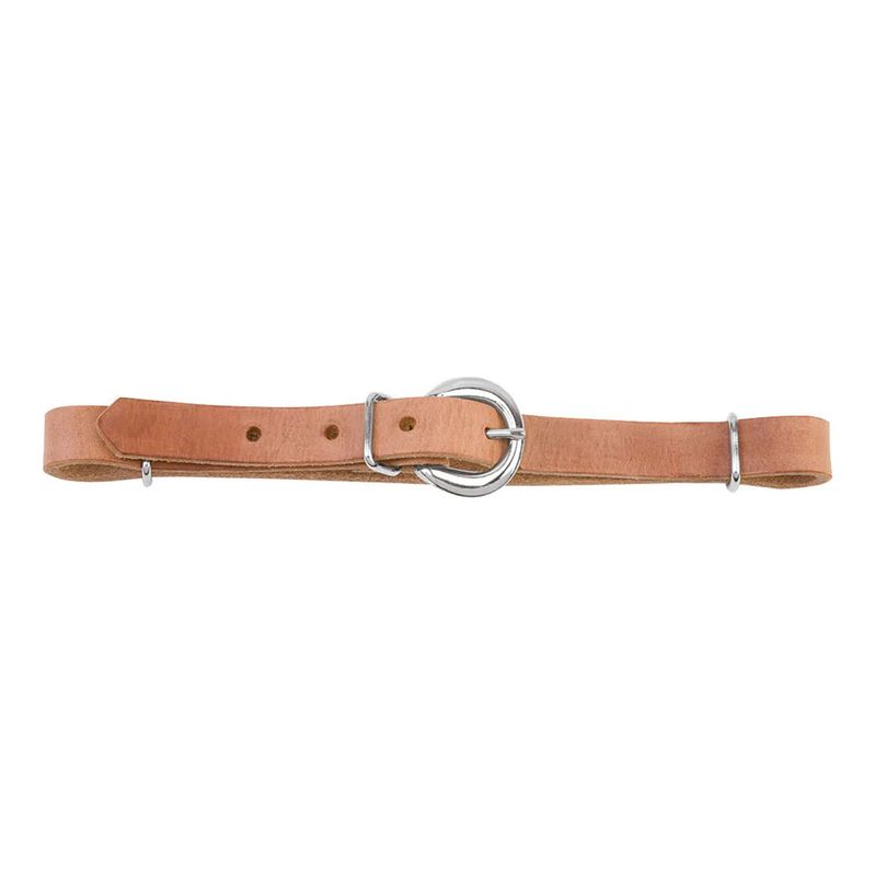 WEAVER STRAIGHT HARNESS LEATHER CURB STRAP, RUSSET