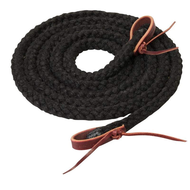 WEAVER SILVERTIP HOLLOW BRAID TRAIL REINS, 5/8" x 10'
