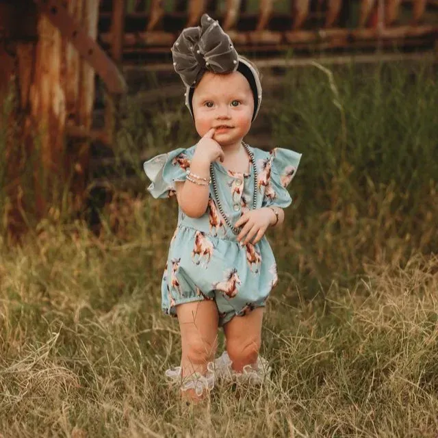 RUNNING HORSES SHIRT ROMPER