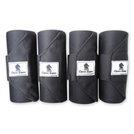 CLASSIC EQUINE SETANDING WRAP BANDAGES, Color: BLACK