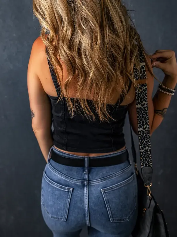 SLIM DENIM TANK TOP