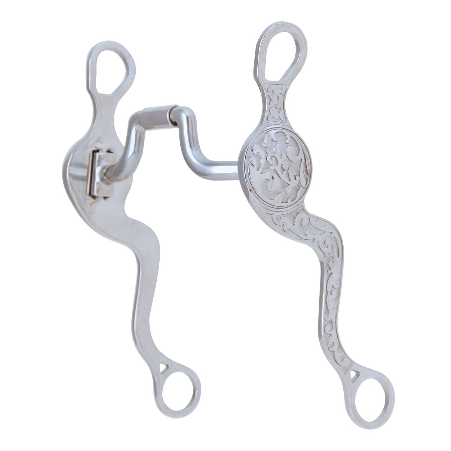 MYLER BIT'S EMBOSSED SEVEN SHANK WITH NARROW MEDIUM PORTED BARREL