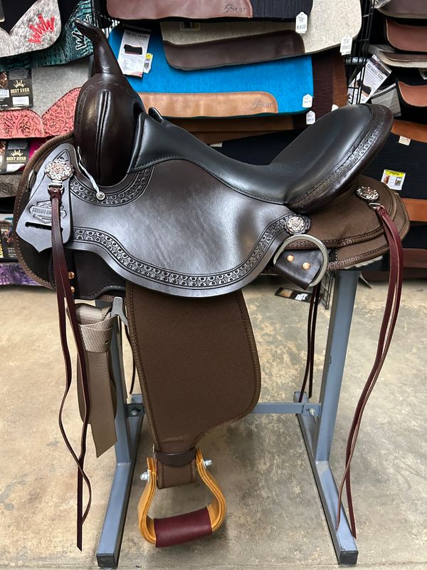 16" Circle Y Rosebud Cordura Trail Saddle -Regular Tree