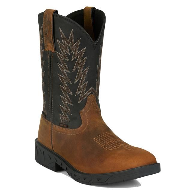 JUSTIN 11" TASKMAKER SQUARE TOE H20 BOOT