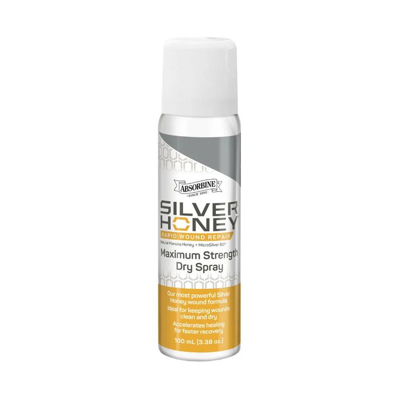 SILVER HONEY RAPID WOUND REPAIR MAXIMUM STRENGTH DRY SPRAY, 3.38 OZ.