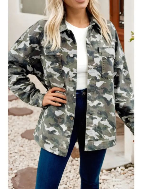 CAMO LOOSE JEAN JACKET