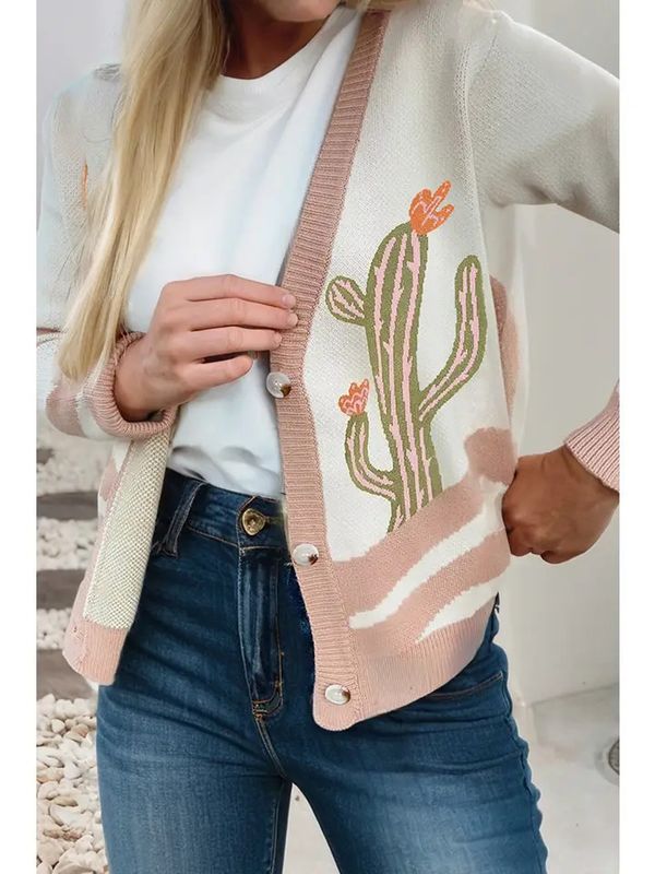 COWGIRL CACTUS SWEATER CARDIGAN