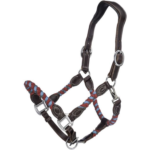TOUGH 1 WOOL STRING LEATHER HALTER