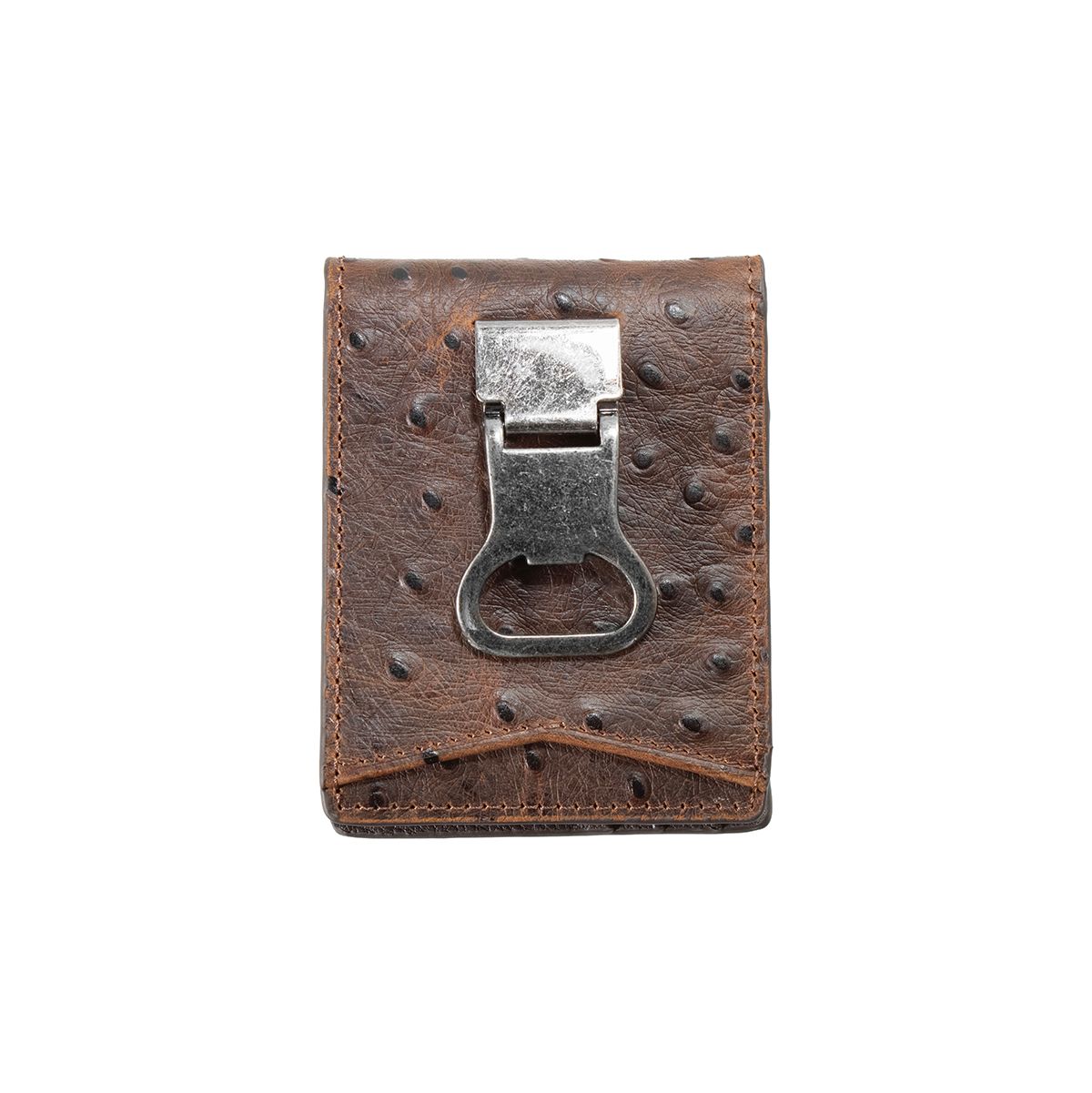 NOCONA OSTRICH BIFOLD MONEY CLIP WALLET