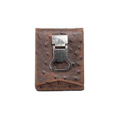 NOCONA OSTRICH BIFOLD MONEY CLIP WALLET NOCONA OSTRICH BIFOLD MONEY CLIP WALLET