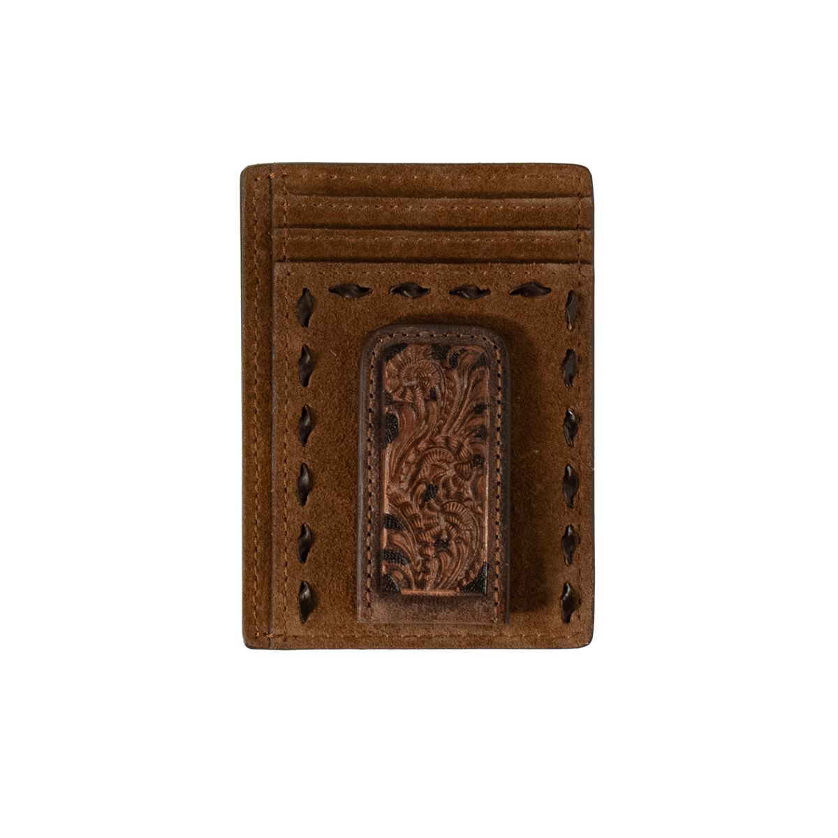 NOCONA ROUGHOUT BUCK LACE MONEY CLIP