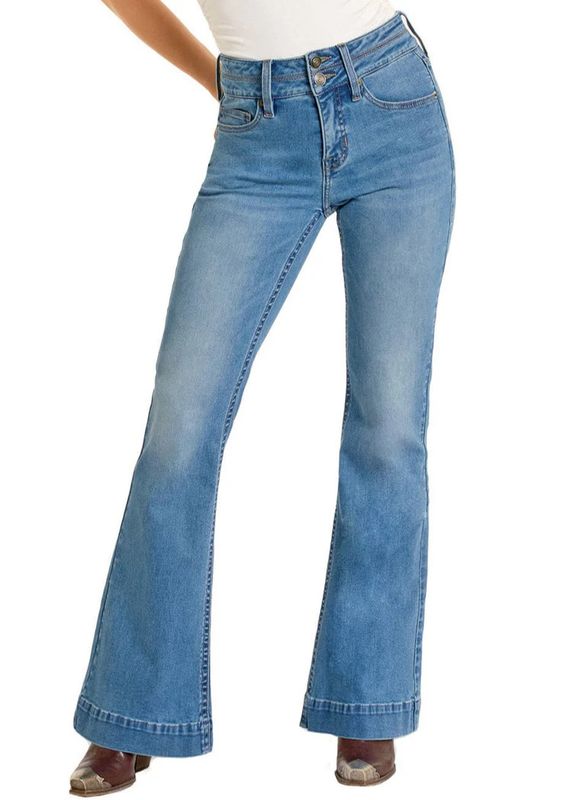 ROCK &amp; ROLL HIGH RISE DOUBLE WAISTBAND TROUSER