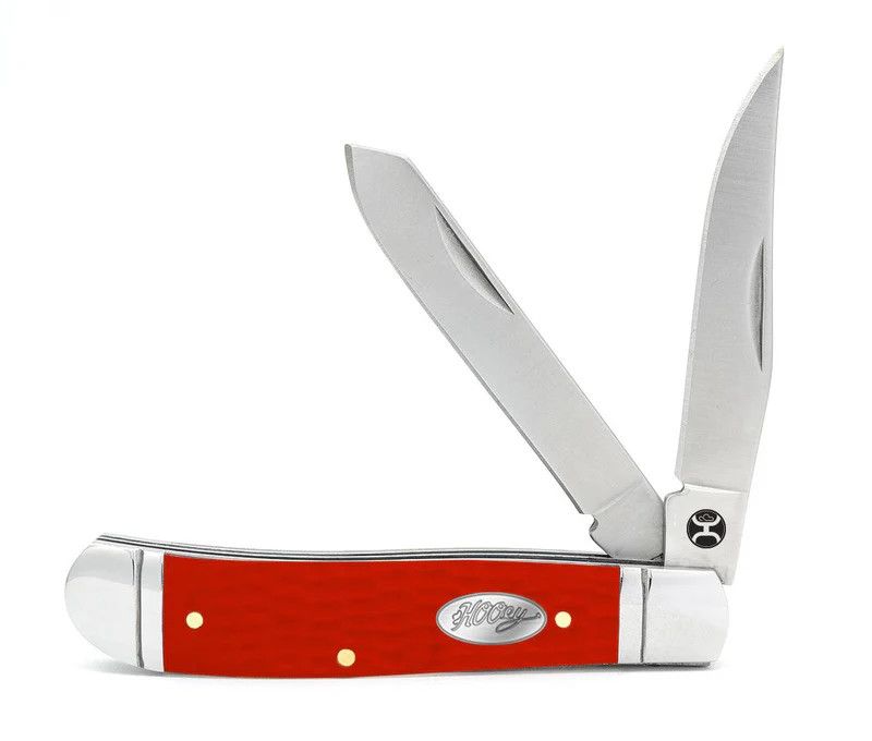 HOOEY "RED JIG BONE TRAPPER" KNIFE, LARGE
