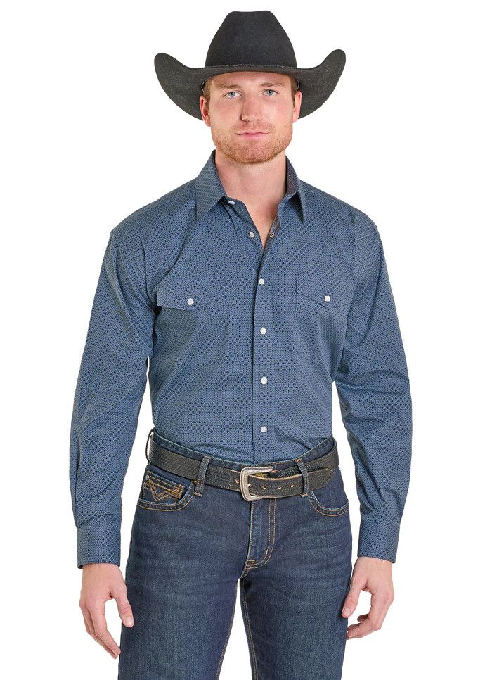 PANHANDLE SLIM GEOMETRIC DIAMOND SNAP SHIRT