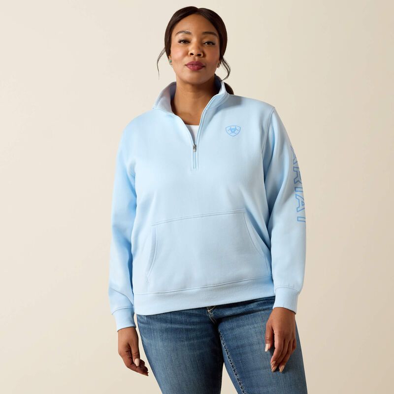 ARIAT FOUNDATION LOGO 1/2 ZIP SWEATSHIRT
