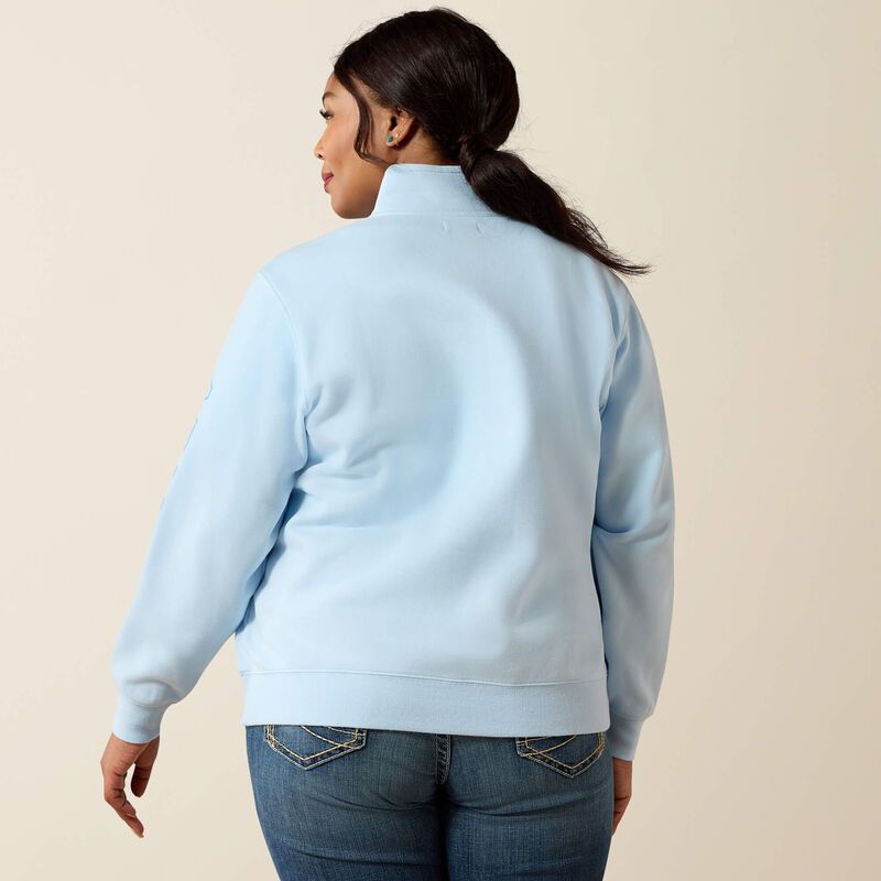 ARIAT FOUNDATION LOGO 1/2 ZIP SWEATSHIRT
