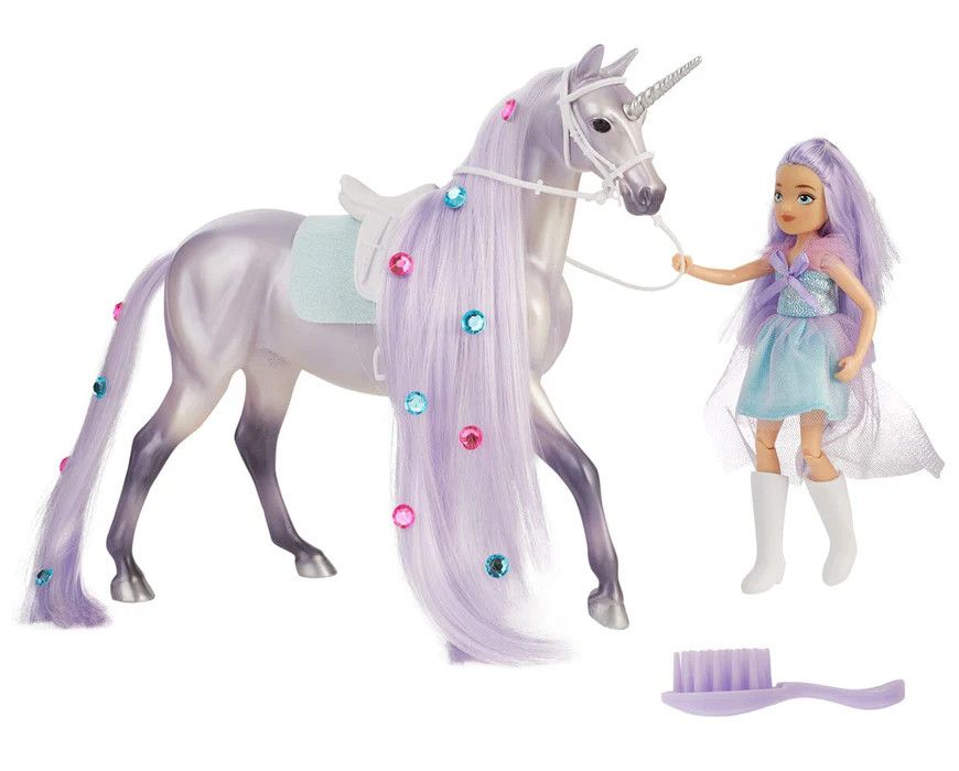 BREYER TWILA &amp; MOONSTONE MAGICAL UNICORN &amp; RIDER