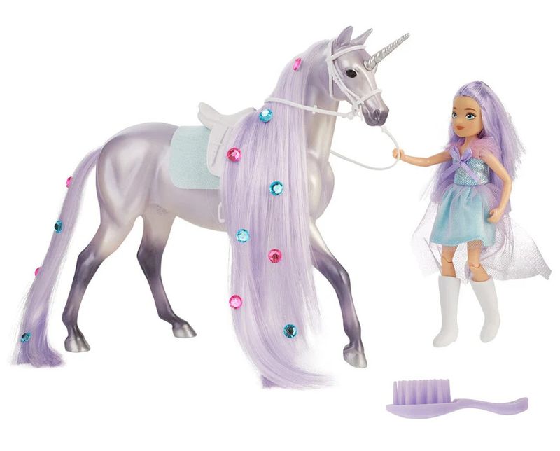 BREYER TWILA &amp; MOONSTONE MAGICAL UNICORN &amp; RIDER