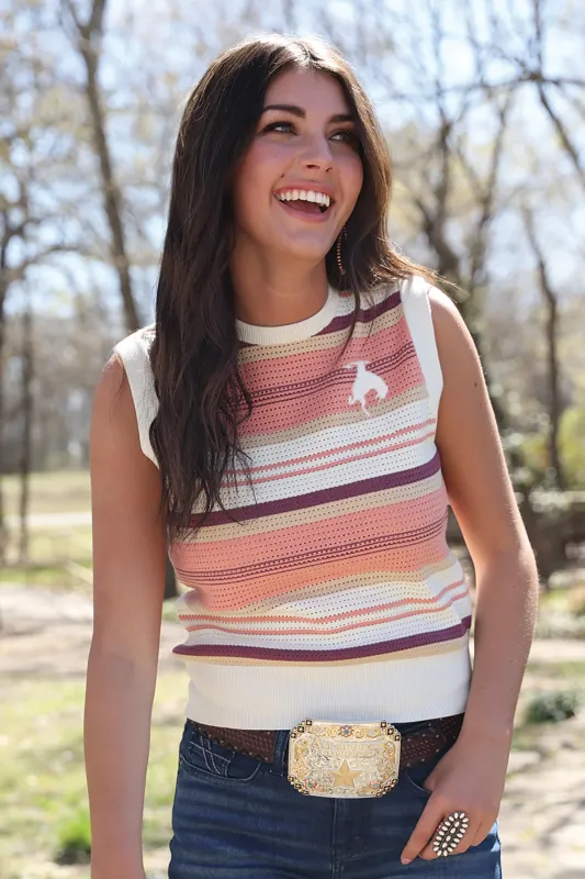 CRUEL DENIM SLEEVELESS SWEATER