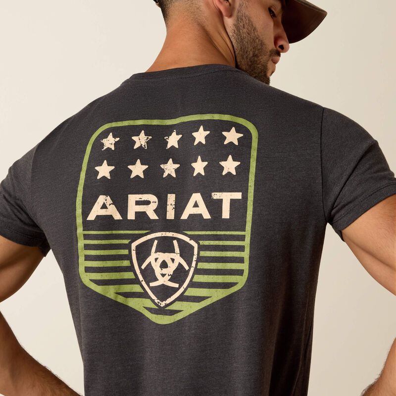 ARIAT STRIPE PATRIOTIC BADGE T-SHIRT