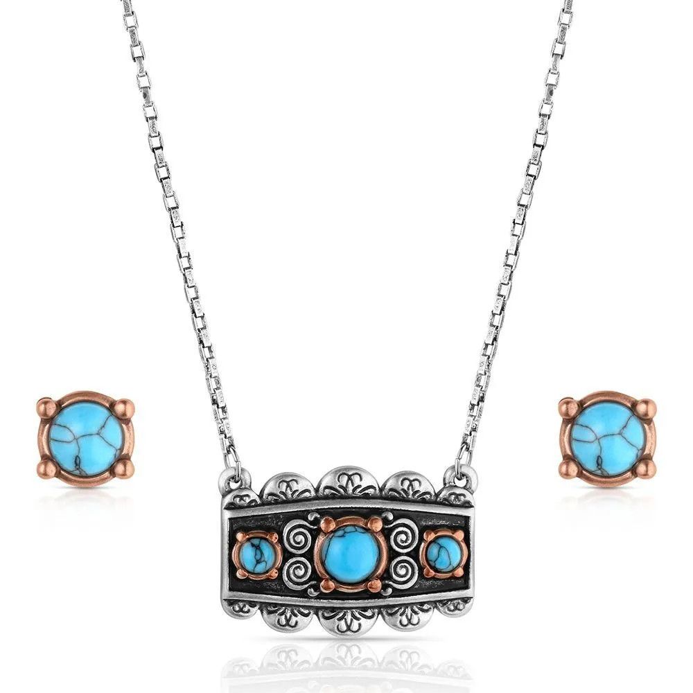 MONTANA SILVERSMITHS TURQUOISE PEAKS JEWELRY SET