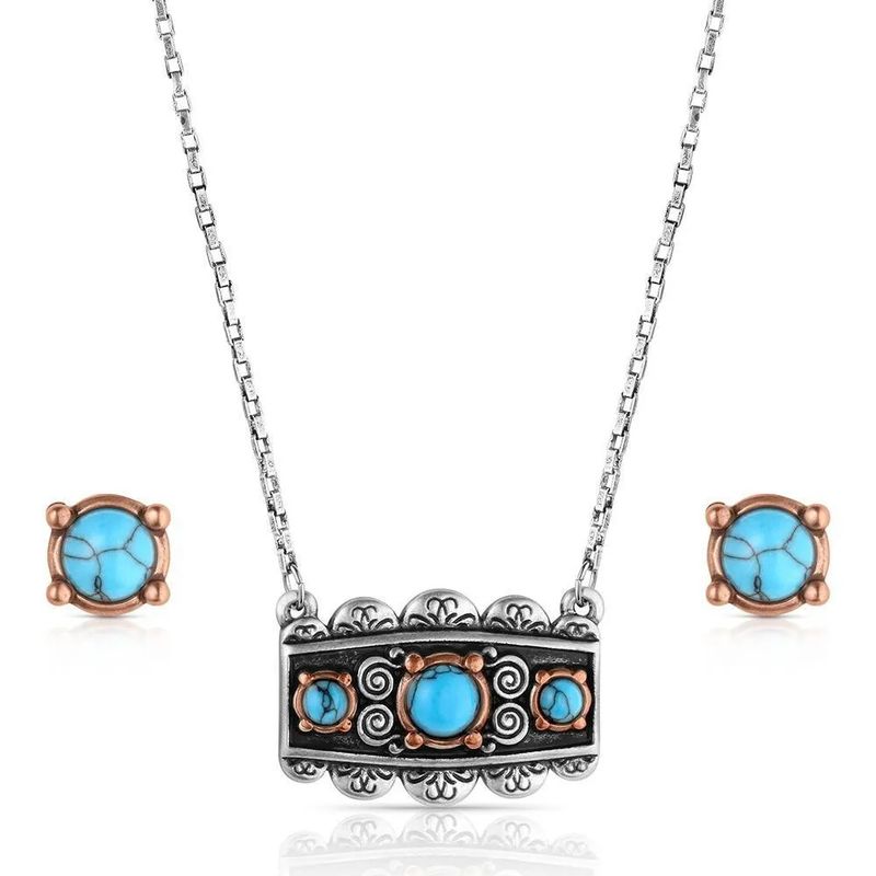 MONTANA SILVERSMITHS TURQUOISE PEAKS JEWELRY SET