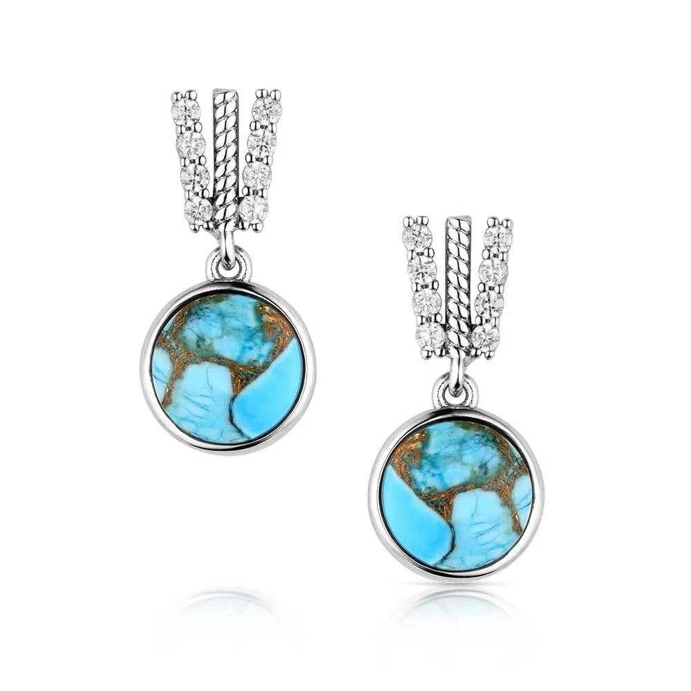 MONTANA SILVERSMITHS TRAILING TURQUOISE EARRINGS