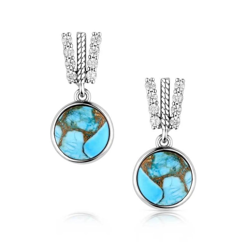 MONTANA SILVERSMITHS TRAILING TURQUOISE EARRINGS