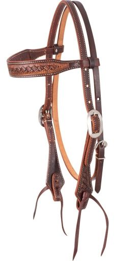 MARTIN SADDLERY BROWBAND HEADSTALL, WEATHERED ANTIQUE