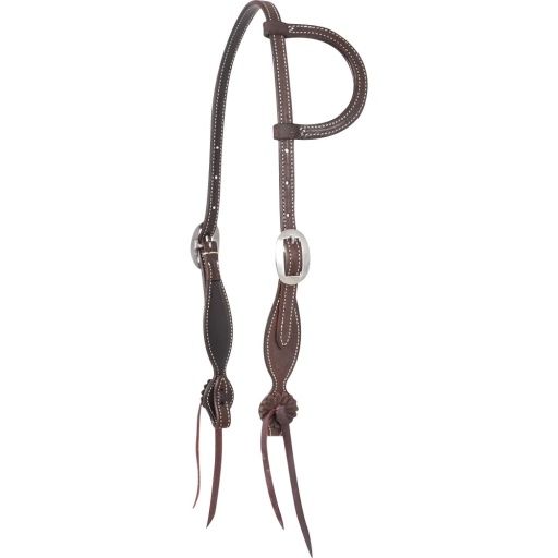 MARTIN SADDLERY SPLIT EAR HEADSTALL, ROSETTE STRINGS