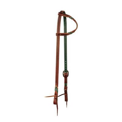 PROFESSIONAL'S CHOICE ONE-EAR ⅝” TWIST EMERALD BURGUNDY HEADSTALL