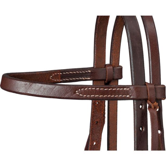 ROYAL KING HARNESS LEATHER PONY BROWBAND HEADSTALL WITH TIE ENDS