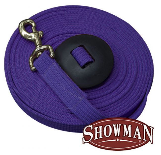 SHOWMAN 25' FLAT COTTON WEB LUNGE LINE
