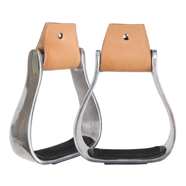 SHOWMAN ALUMINUM STIRRUP WITH GRIP TREAD